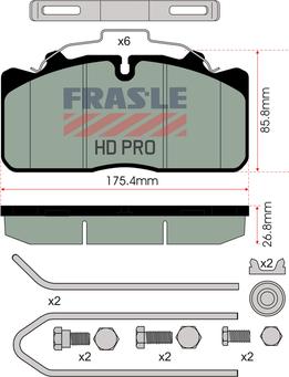 FRAS-LE PD/124-K018-HD - Bremžu uzliku kompl., Disku bremzes ps1.lv