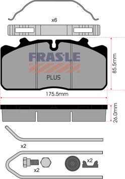 FRAS-LE PD/124-K018-PLUS - Bremžu uzliku kompl., Disku bremzes ps1.lv