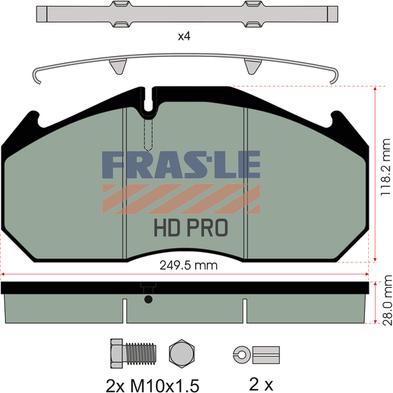 FRAS-LE PD/125-K012-HD - Bremžu uzliku kompl., Disku bremzes ps1.lv