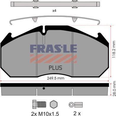 FRAS-LE PD/125-K012-PLUS - Bremžu uzliku kompl., Disku bremzes ps1.lv