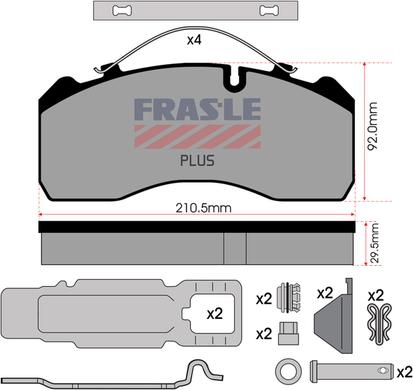 FRAS-LE PD/120-K023-PLUS - Bremžu uzliku kompl., Disku bremzes ps1.lv