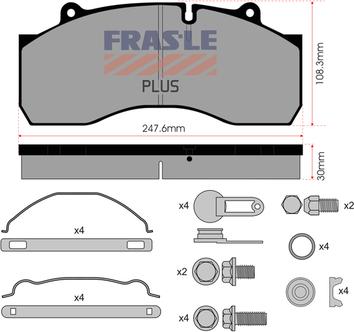 FRAS-LE PD/170-K016-PLUS - Bremžu uzliku kompl., Disku bremzes ps1.lv