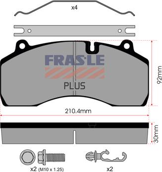 FRAS-LE PD/209-K029-PLUS - Bremžu uzliku kompl., Disku bremzes ps1.lv