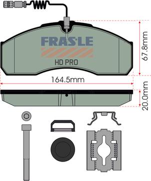 FRAS-LE PD/208-A-K026-HD - Bremžu uzliku kompl., Disku bremzes ps1.lv