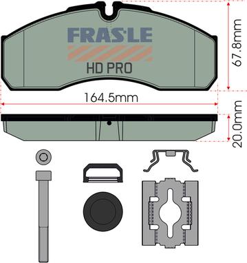 FRAS-LE PD/208-K026-HD - Bremžu uzliku kompl., Disku bremzes ps1.lv