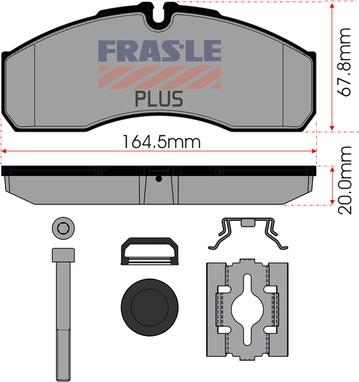 FRAS-LE PD/208-K026-PLUS - Bremžu uzliku kompl., Disku bremzes ps1.lv