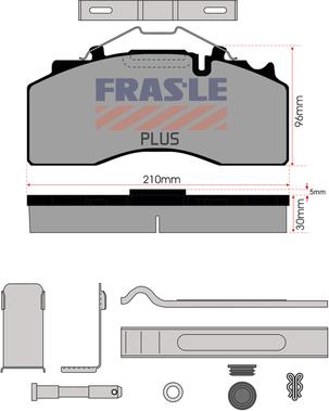 FRAS-LE PD/210-N-K045-PLUS - Bremžu uzliku kompl., Disku bremzes ps1.lv