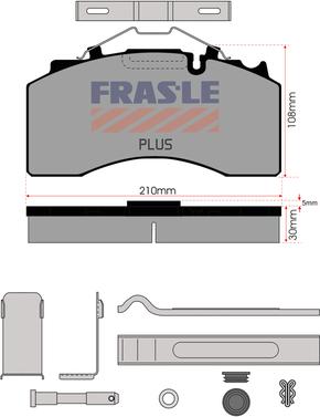 FRAS-LE PD/211-N-K046-PLUS - Bremžu uzliku kompl., Disku bremzes ps1.lv