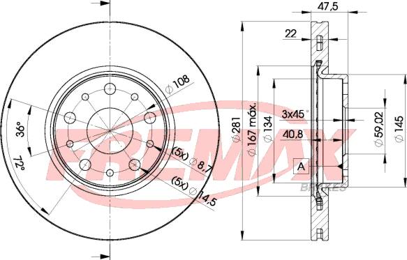 FREMAX BD-9907 - Bremžu diski ps1.lv