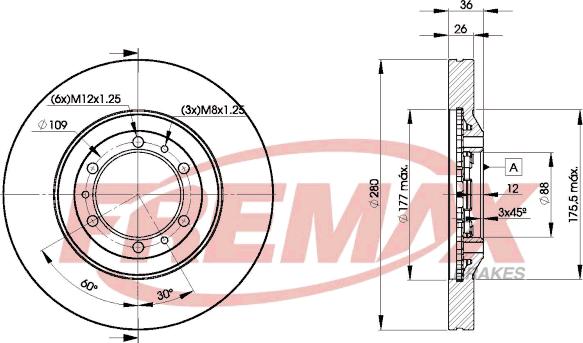 FREMAX BD-9050 - Bremžu diski ps1.lv