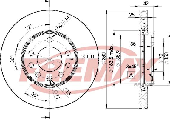 FREMAX BD-9060 - Bremžu diski ps1.lv