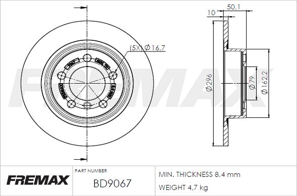 FREMAX BD-9067 - Bremžu diski ps1.lv