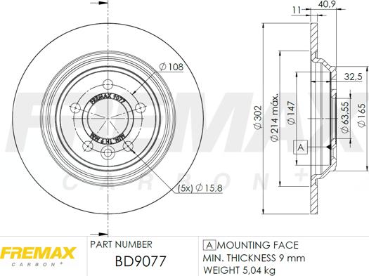 FREMAX BD-9077 - Bremžu diski ps1.lv