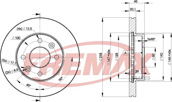 FREMAX BD-9109 - Bremžu diski ps1.lv