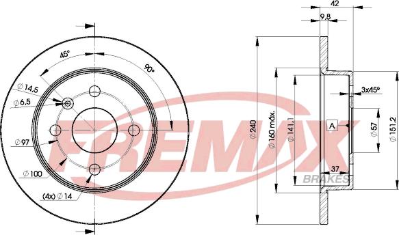 FREMAX BD-9108 - Bremžu diski ps1.lv