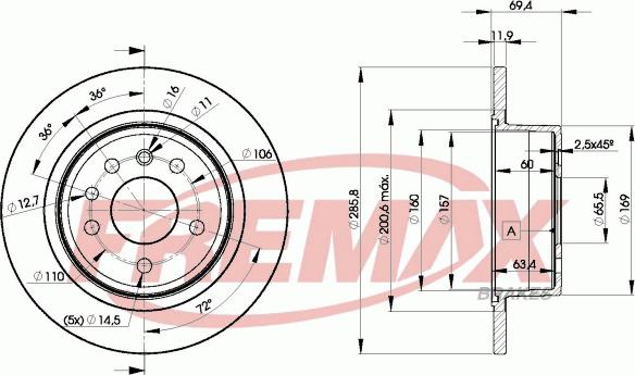 FREMAX BD-9211 - Bremžu diski ps1.lv