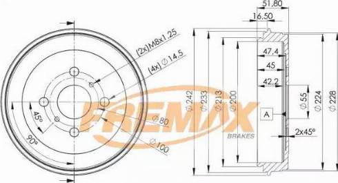 FREMAX BD-4445 - Bremžu trumulis ps1.lv