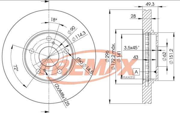 FREMAX BD-4401 - Bremžu diski ps1.lv