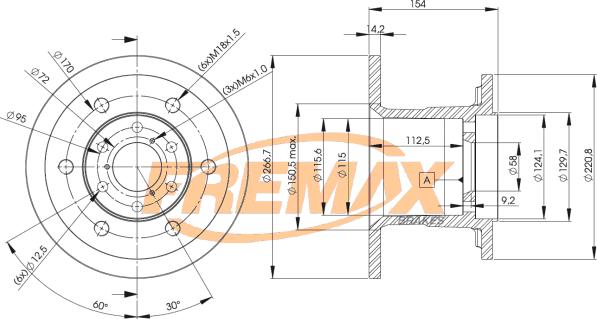 FREMAX BD-4528 - Bremžu diski ps1.lv