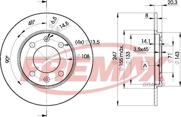 FREMAX BD-4699 - Bremžu diski ps1.lv