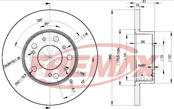 FREMAX BD-4695 - Bremžu diski ps1.lv