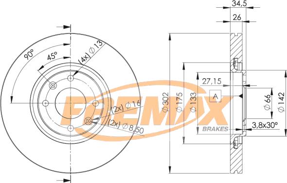 FREMAX BD-4698 - Bremžu diski ps1.lv