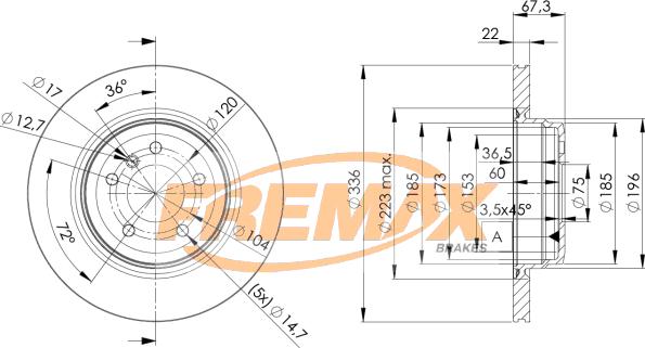 FREMAX BD-4655 - Bremžu diski ps1.lv