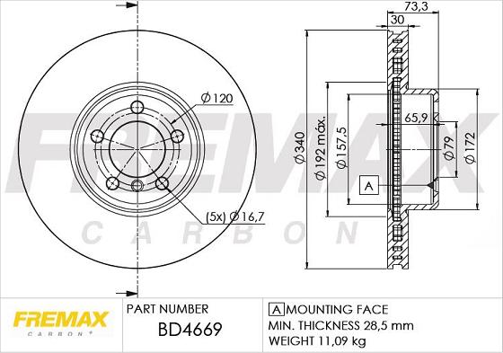 FREMAX BD-4669 - Bremžu diski ps1.lv