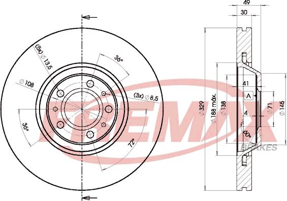 FREMAX BD-4608 - Bremžu diski ps1.lv