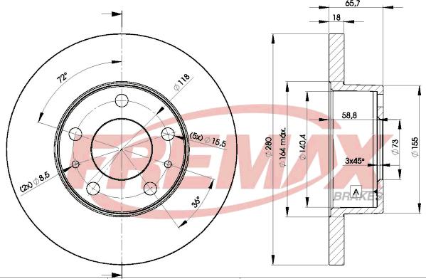 FREMAX BD-4680 - Bremžu diski ps1.lv