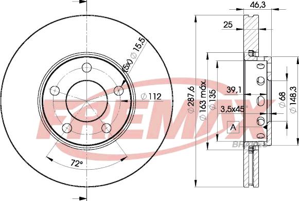 FREMAX BD-4063 - Bremžu diski ps1.lv