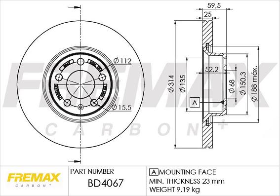 FREMAX BD-4067 - Bremžu diski ps1.lv