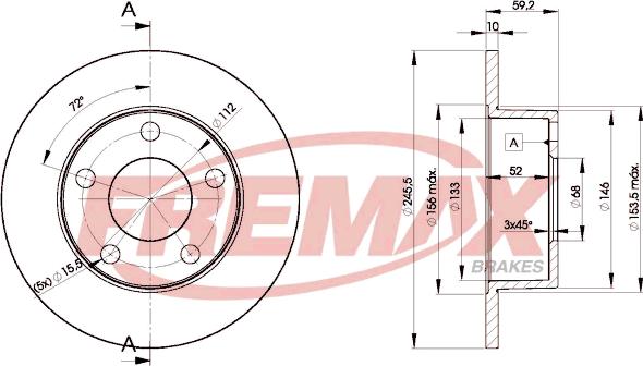 FREMAX BD-4011 - Bremžu diski ps1.lv