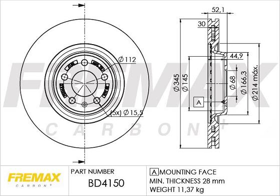 FREMAX BD-4150 - Bremžu diski ps1.lv