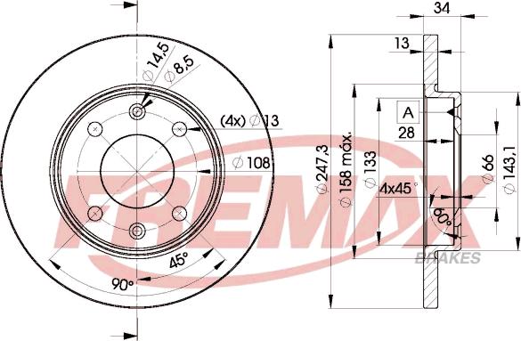 FREMAX BD-4298 - Bremžu diski ps1.lv