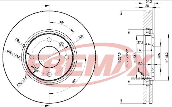 FREMAX BD-4753 - Bremžu diski ps1.lv