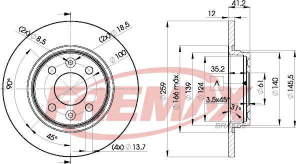 FREMAX BD-4707 - Bremžu diski ps1.lv