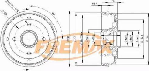 FREMAX BD-4725 - Bremžu trumulis ps1.lv