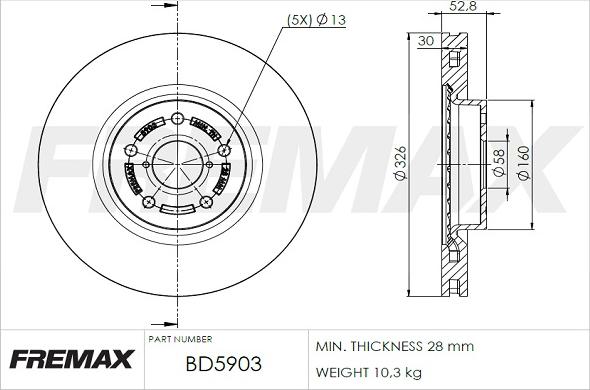 FREMAX BD-5903 - Bremžu diski ps1.lv