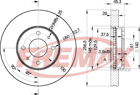 FREMAX BD-5402 - Bremžu diski ps1.lv