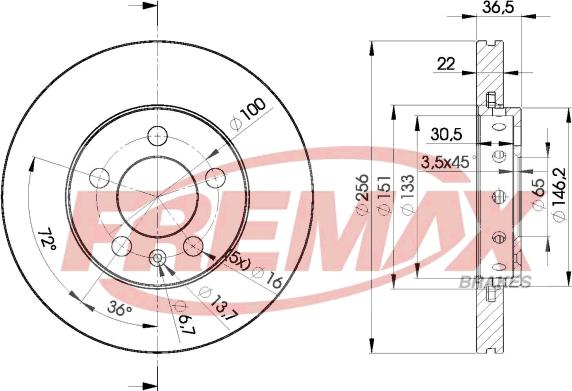 FREMAX BD-5602 - Bremžu diski ps1.lv