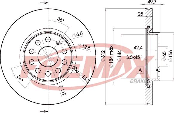 FREMAX BD-5618 - Bremžu diski ps1.lv