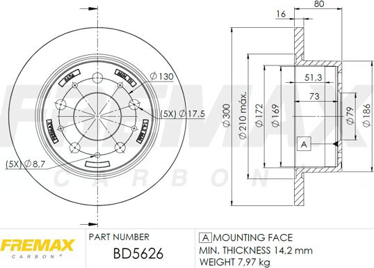 FREMAX BD-5626 - Bremžu diski ps1.lv