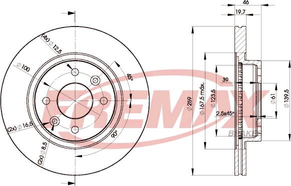 FREMAX BD-5081 - Bremžu diski ps1.lv