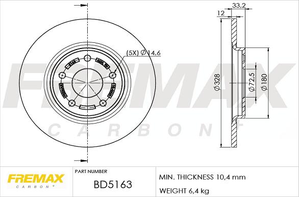 FREMAX BD-5163 - Bremžu diski ps1.lv