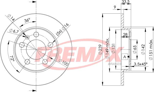 FREMAX BD-5311 - Bremžu diski ps1.lv