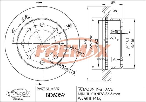 FREMAX BD-6059 - Bremžu diski ps1.lv