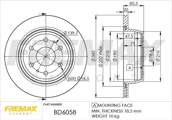 FREMAX BD-6058 - Bremžu diski ps1.lv