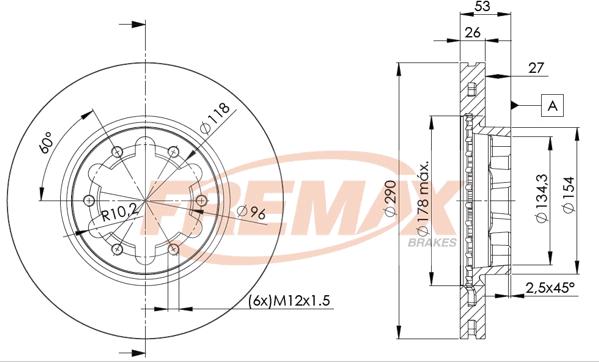 FREMAX BD-6031 - Bremžu diski ps1.lv