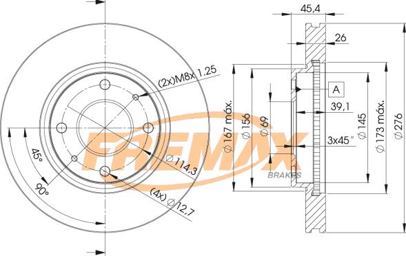 FREMAX BD-6070 - Bremžu diski ps1.lv